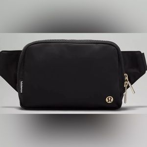 Lululemon Large Black and Gold Belt Bag